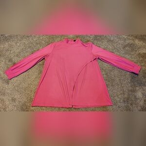 Mock neck wrap style knit top